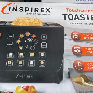 Inspirex Black Touchscreen Toaster